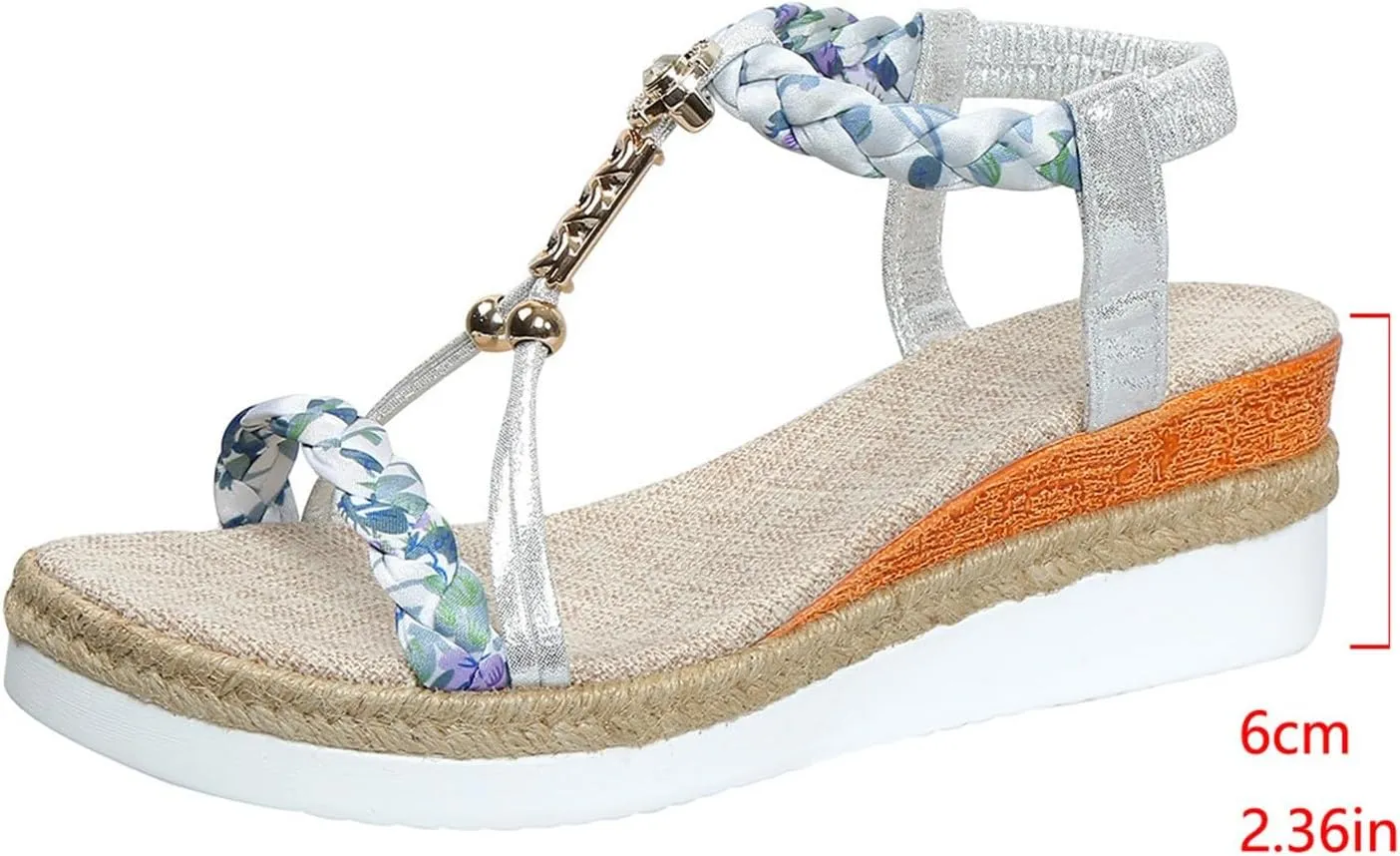 Beach Sandals for Women Low Heel Wedge Open Toe Ankle Strap Summer Shoes for Beach Holiday Comfortable Dressy Shoes