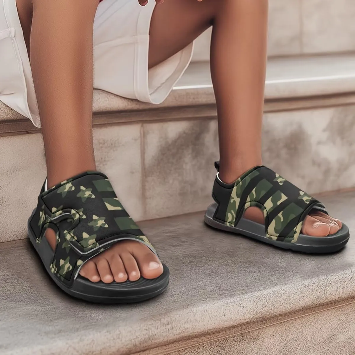 Camo Sandals for Boys Breathable Stylish Toddler Boys Water Shoes