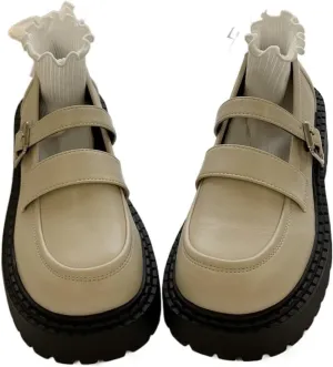 Loafers for Women Retro Platform Shoes for Women - Stylish College Girls Leather Sneakers