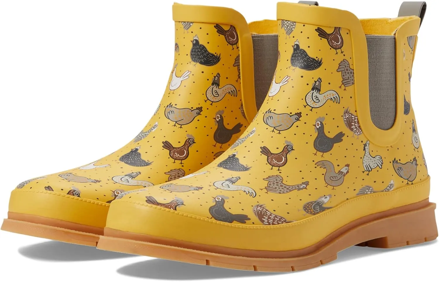 Western Chief Women's Waterproof Chelsea Ankle Rain Boot with Elastic Gore and Rubber Lug Outsole – Stylish and Functional for Rainy Days