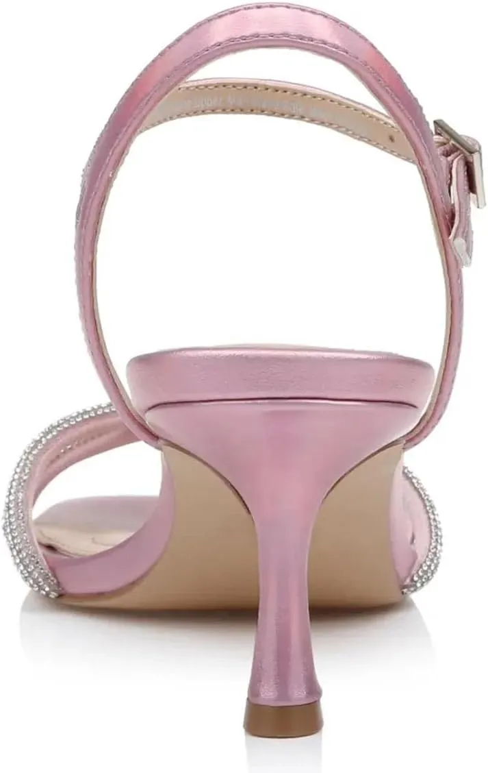 Women Stylish Strap Knot Open Toe Summer Sandals Low Heel Ankle Strap Slingback Party Dress Shoes Size 4-16 US