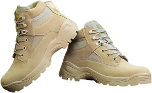 Wygwlg Combat Boots Men, Mens Low Height Durable Lace up Non Slip Combat Tactical, Lightweight Breathable Security Hunting Boots, for Hiking, Motorcycle, Climbing, Army Training