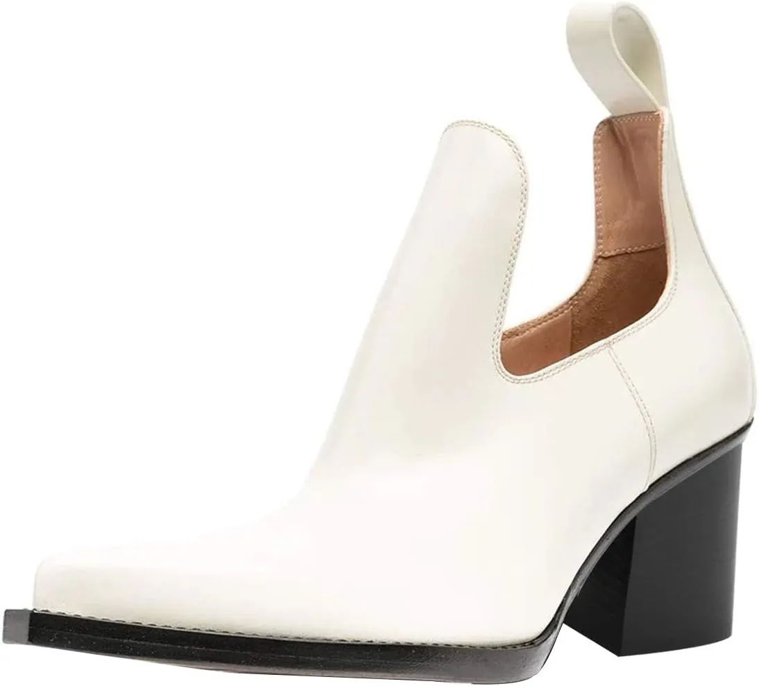 YDN Women Stylish Block Chunky Mid Heels Pointed Toe Loafers Shoes Sexy Formal Slip On Office Ladies Dress Pumps